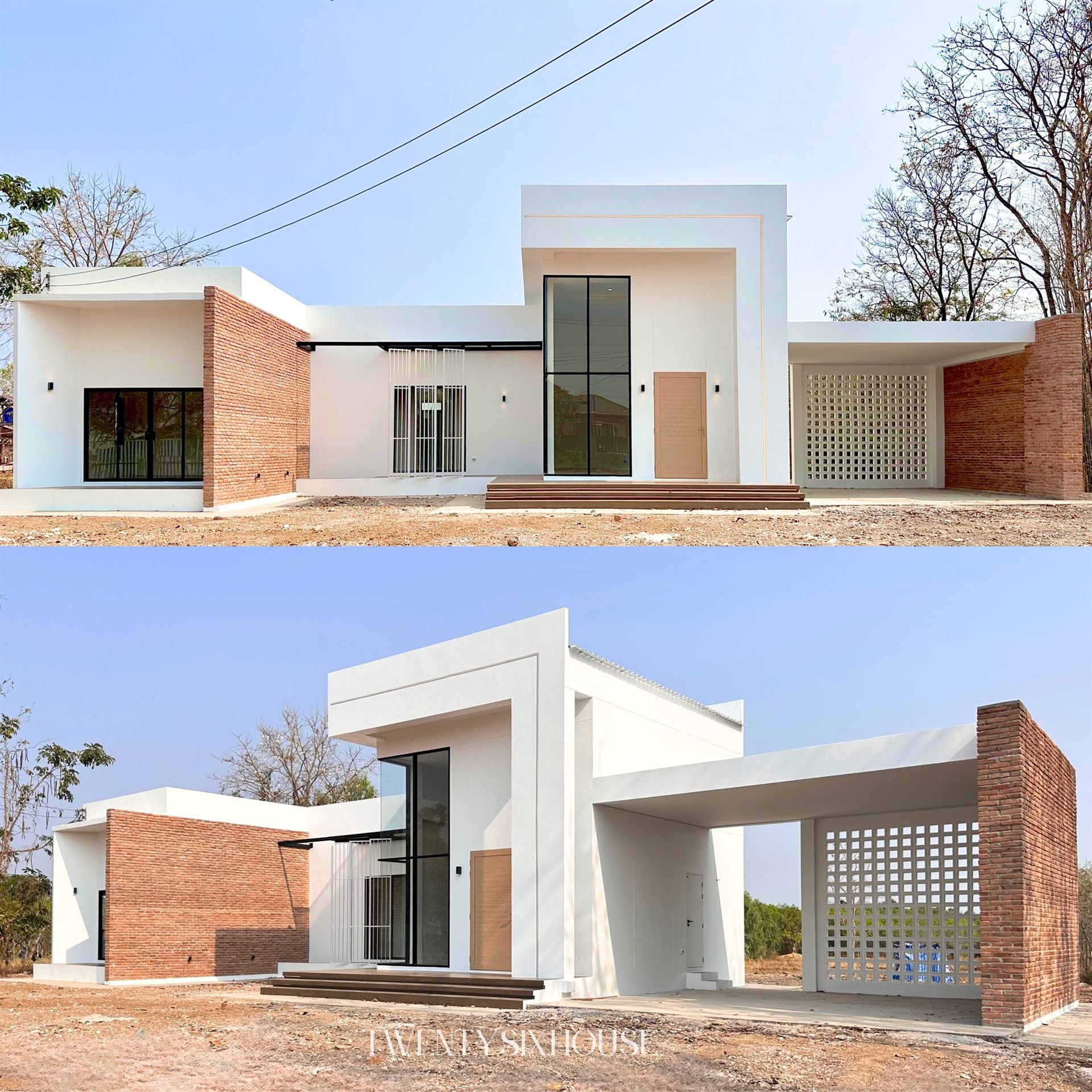 บ้านชั้นเดียวสไตล์ Modern Loft พร้อมที่จอดรถ 2 คัน