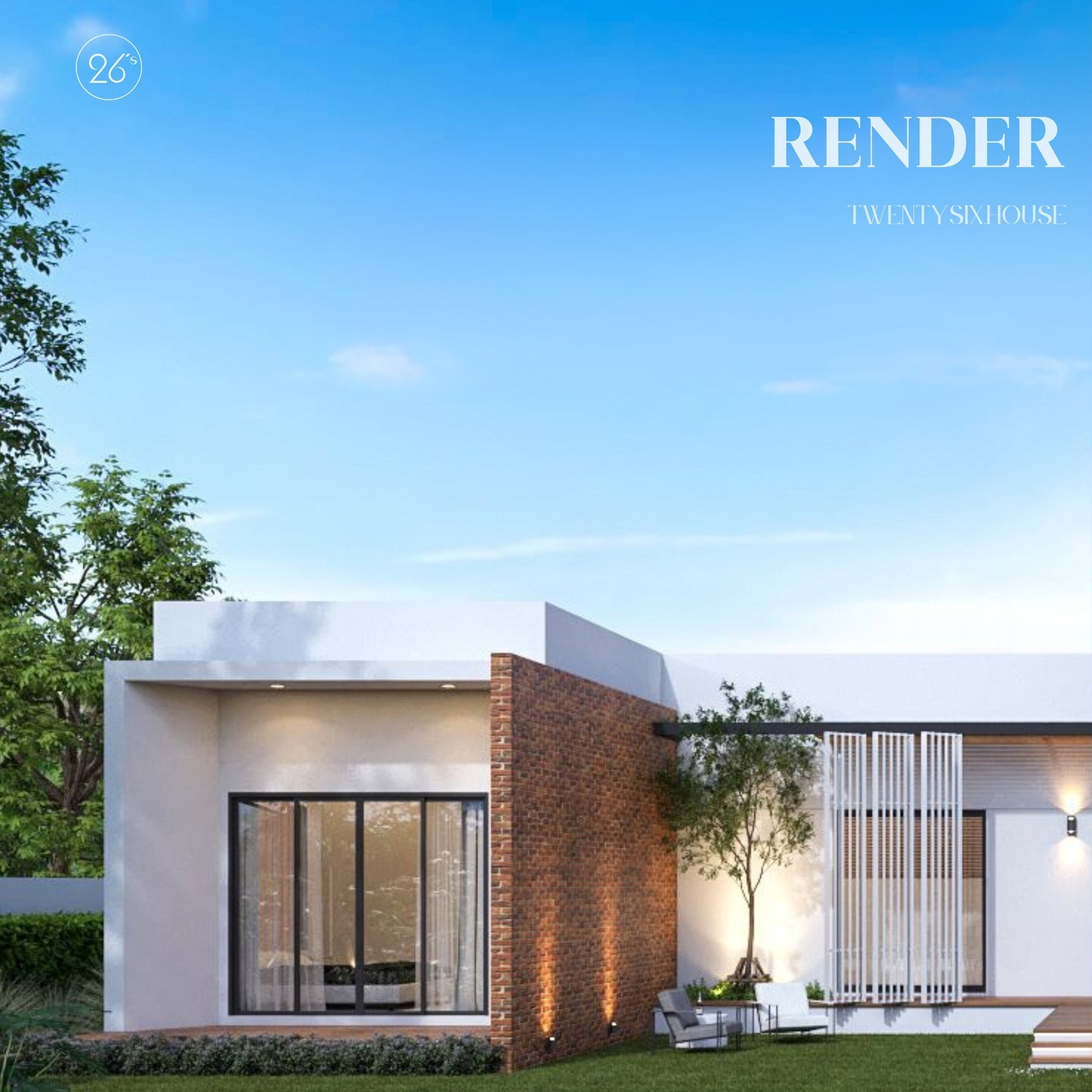 บ้านชั้นเดียวสไตล์ Modern Loft พร้อมที่จอดรถ 2 คัน