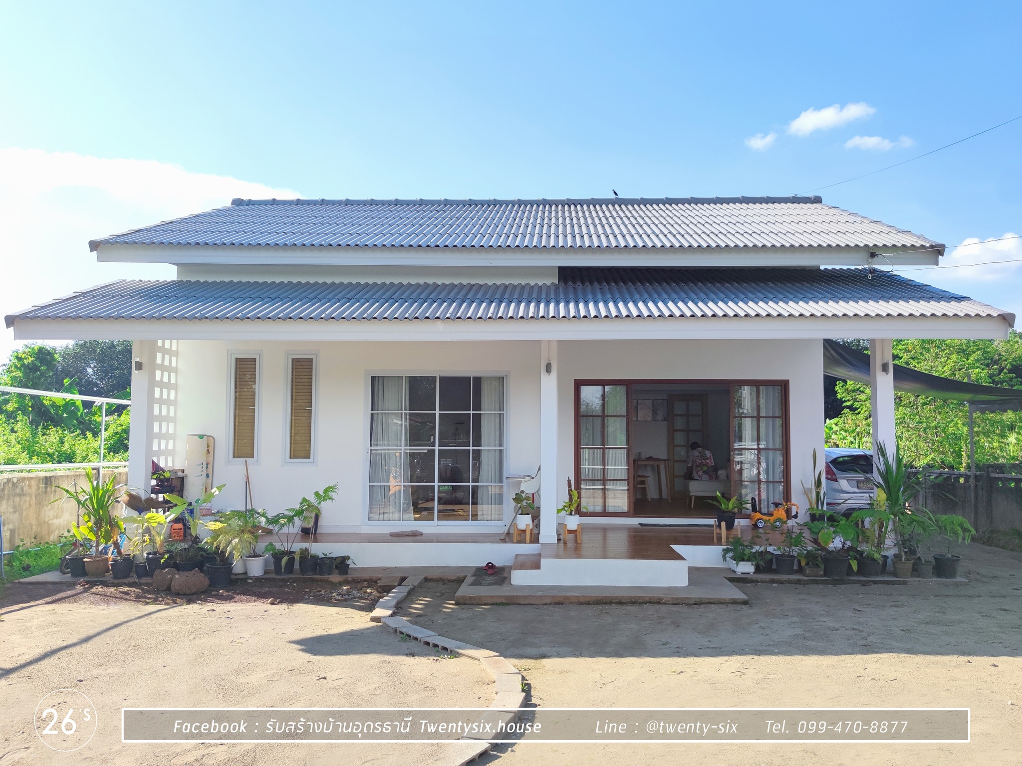 ผลงานบ้านพักอาศัยชั้นเดียว 110 ตารางเมตร จังหวัดหนองคาย โดย Twentysix House