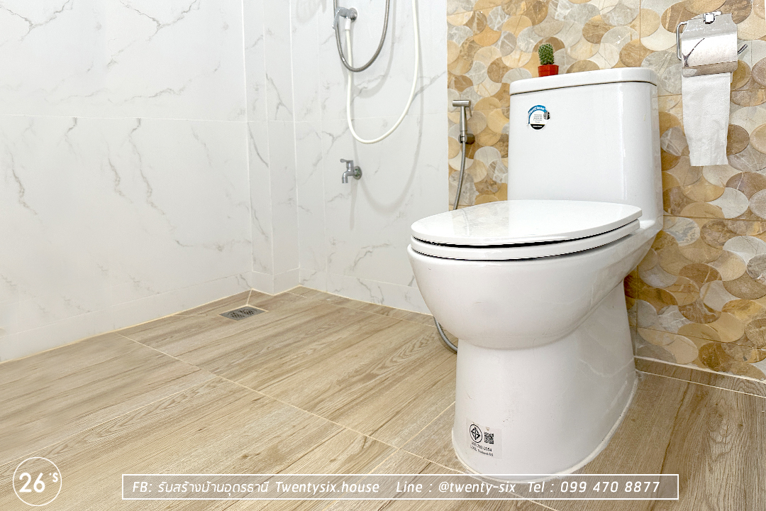 บ้านชั้นเดียวทรงจั่วโมเดิร์น 2 ห้องนอน 2 ห้องน้ำ