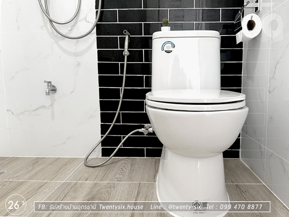 บ้านชั้นเดียวทรงจั่วโมเดิร์น 2 ห้องนอน 2 ห้องน้ำ