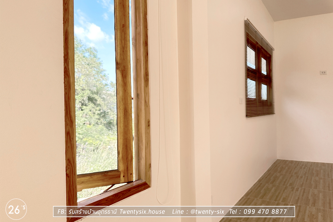 บ้านชั้นเดียวทรงจั่วโมเดิร์น 2 ห้องนอน 2 ห้องน้ำ